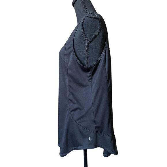 Danskin Now Dri More black mesh XXL tong tank athletic athleisure stretch open - Picture 2 of 7